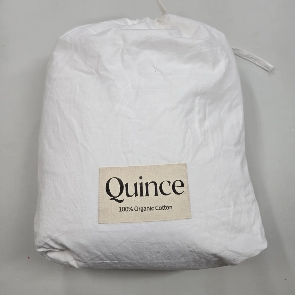 ✌️s-o —l-d ✌️QUINCE Organic Brushed Cotton Sheet Set Queen White 7155